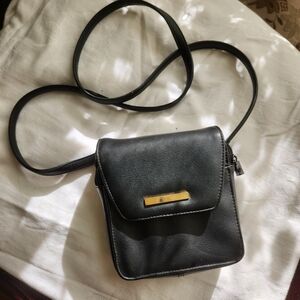 Square Dark Blue Vintage Leather Purse